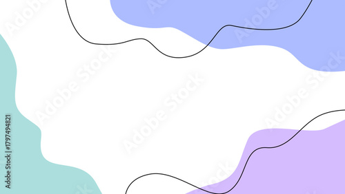 abstract wave shapes banner background
