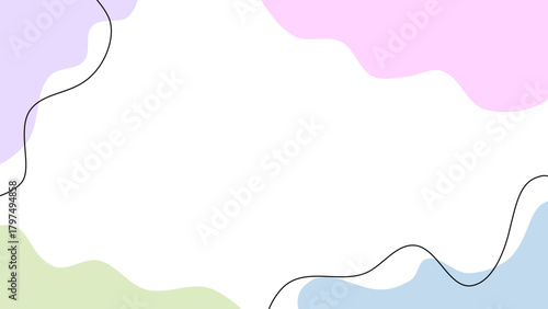 abstract wave shapes banner background