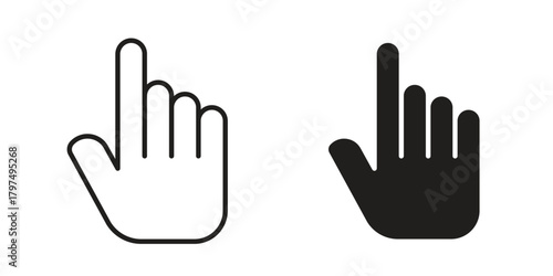 Finger icon in line design. Simple icon vector