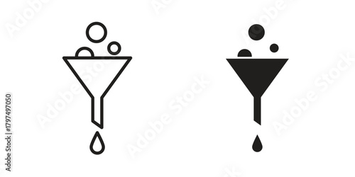 Funnel icon in line design. Simple icon vector