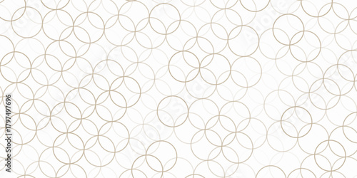 Seamless Traditional Japanese Shippo (Seven Treasures) Pattern Background. Japanese Shippo (Seven Treasures) Motif for Design