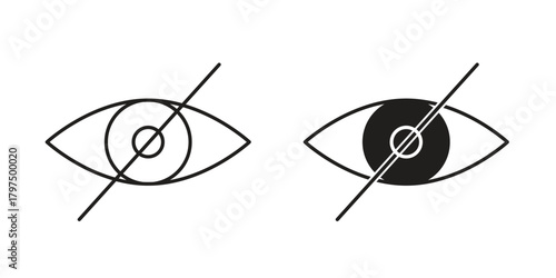 Hide icon in line design. Simple icon vector