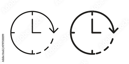 History icon in line design. Simple icon vector
