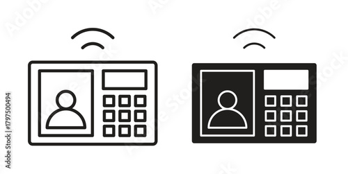 Interphone icon in line design. Simple icon vector