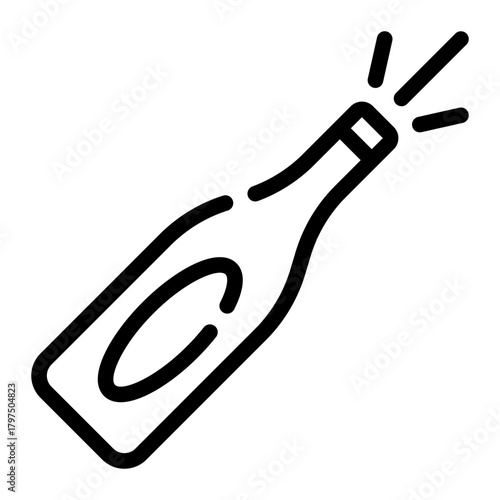 champagne line icon