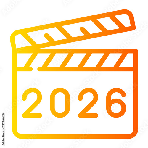 action clapper gradient icon