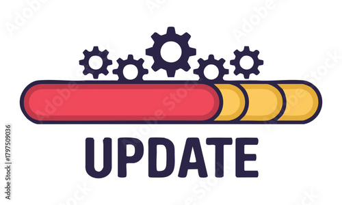 Website Loading And Update Progress Graphic Vector illustration, easily editable. 