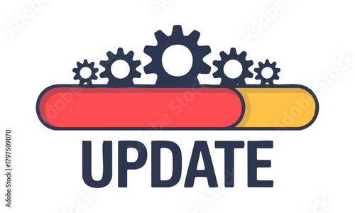 Foto Software Update Loading Bar Vector illustration, easily editable