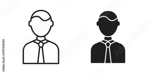 Businessman icon on white background. Stock vector icon