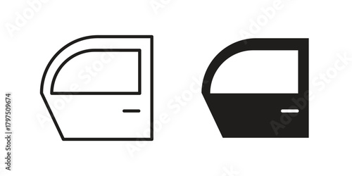 car door icon on white background. Stock vector icon