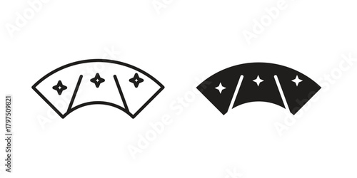 car windscreen icon on white background. Stock vector icon