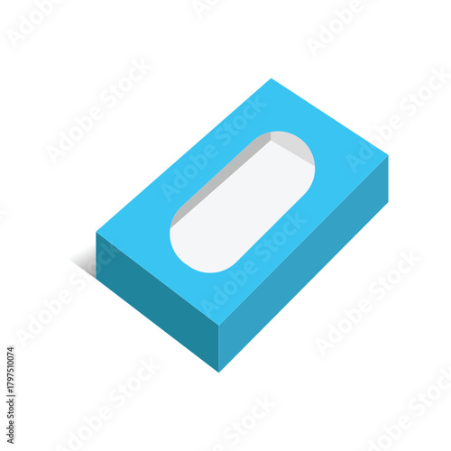 Display rivers tuck end box 3D template, Vector File