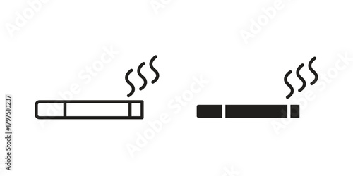 Cigarette icon on white background. Stock vector icon
