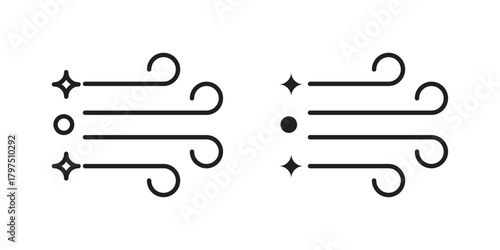 Clean Air icon on white background. Stock vector icon