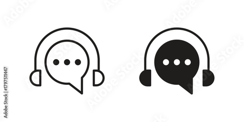 Customer support icon on white background. Stock vector icon