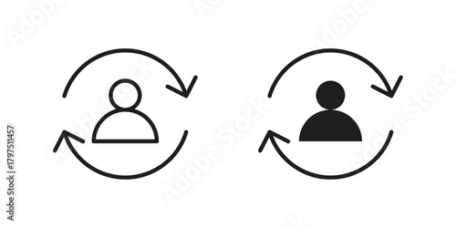 Customer retention icon on white background. Stock vector icon