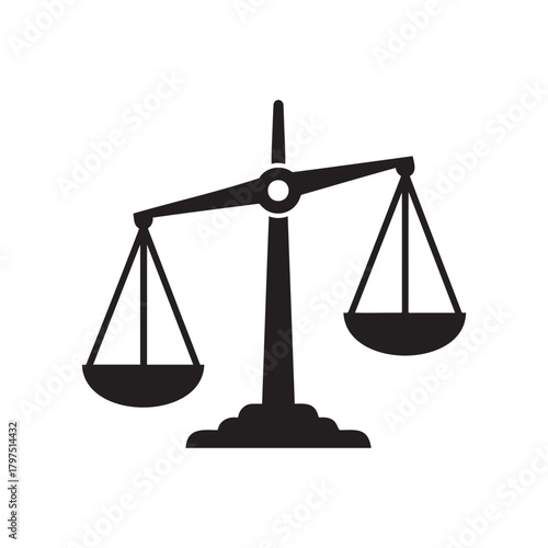 Black silhouette of a justice scale