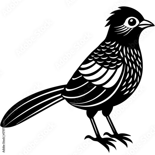 vector illustration of a bird on a branch