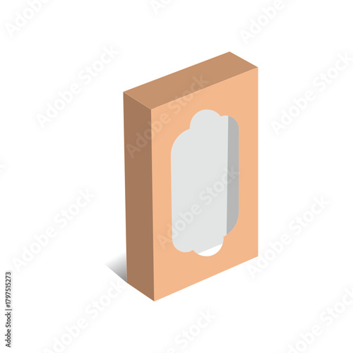 Rivers tuck end display box template, With 3D Box, Vector File