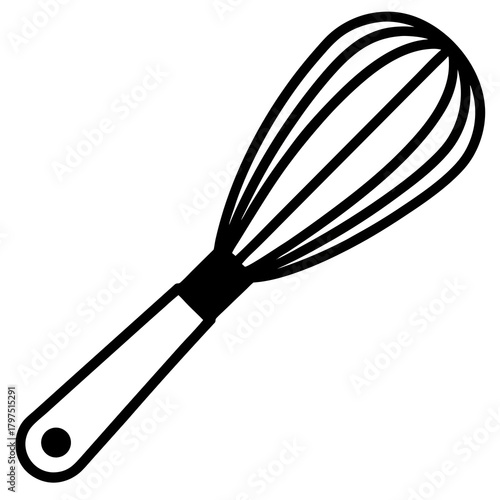 kitchen whisk isolated on white