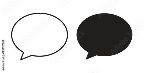 Comments icons, vector symbols. filled flat sign