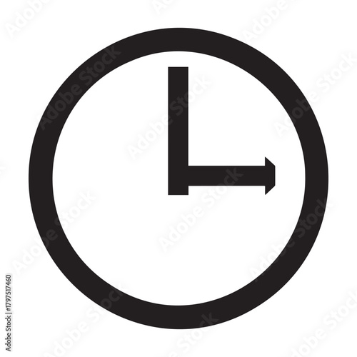 Clock face icon representing time