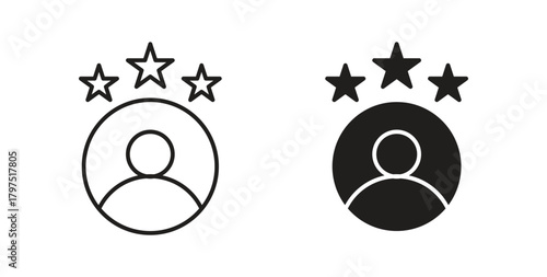 Customer loyalty icons, vector symbols. filled flat sign