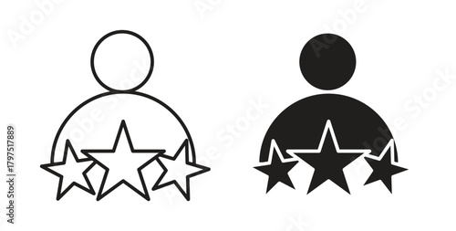 Customer satisfaction icons, vector symbols. filled flat sign