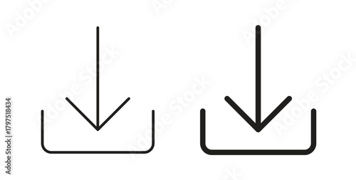 Download icons, vector symbols. filled flat sign