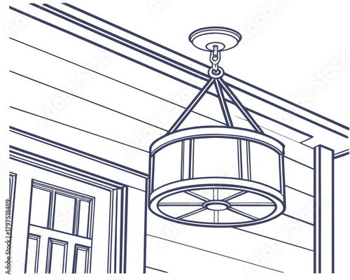 Modern outdoor ceiling light