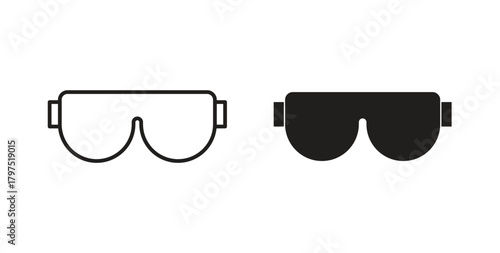 Eye mask icons, vector symbols. filled flat sign