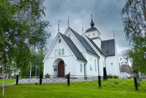 Old wooden church in Piteå, Sweden
