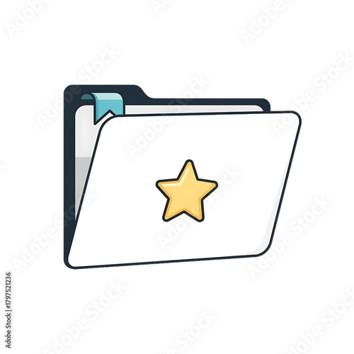 Folder with documents symbolizing digital file management.