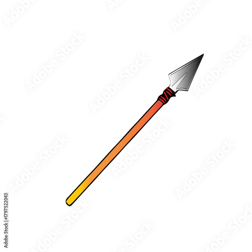Spear Illustration Simple & Detailed