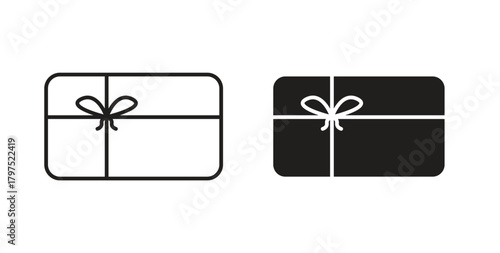 Gift card icons, vector symbols. filled flat sign