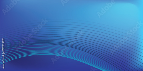 Blue gradient mesh abstract background with wavy blended lines modern