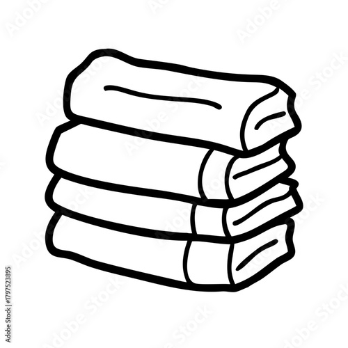 Illustration of a stack of folded towels
