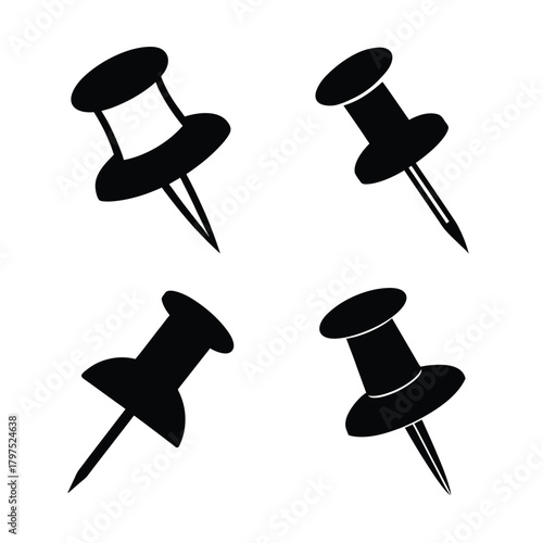 push pin isolated on white