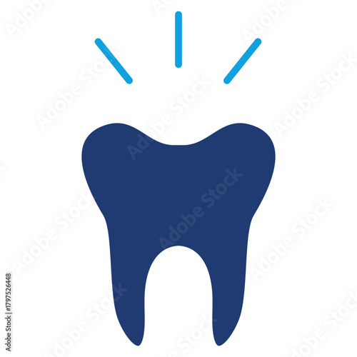 Tooth Flat Blue Icon