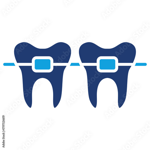 Brace Flat Blue Icon