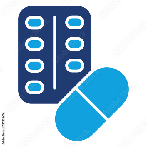 Brushing Flat Blue Icon