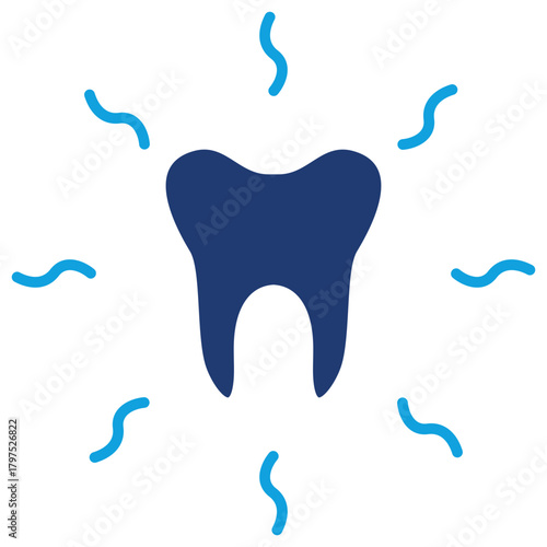 Hypersensitivity Flat Blue Icon