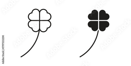 Clover icon for mobile app, editable designs