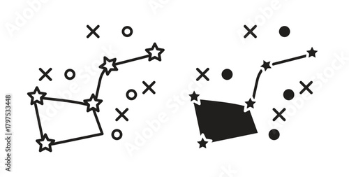 Constellation icon for mobile app, editable designs
