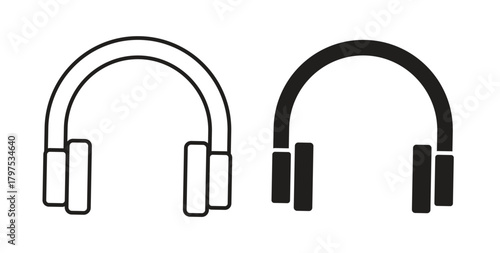 Ear muffs icon for mobile app, editable designs