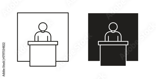 Exhibitor icon for mobile app, editable designs