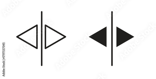 Flip horizontal icon for mobile app, editable designs