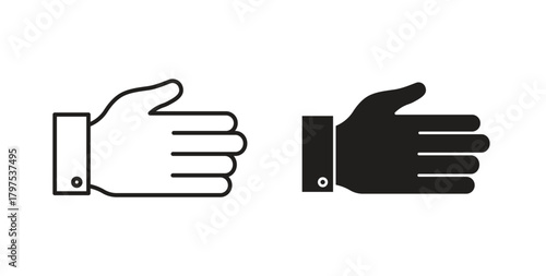 Hand icon for mobile app, editable designs