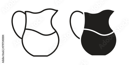 Jug icon for mobile app, editable designs