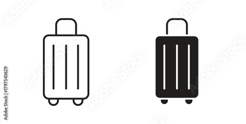 Luggage icon for mobile app, editable designs